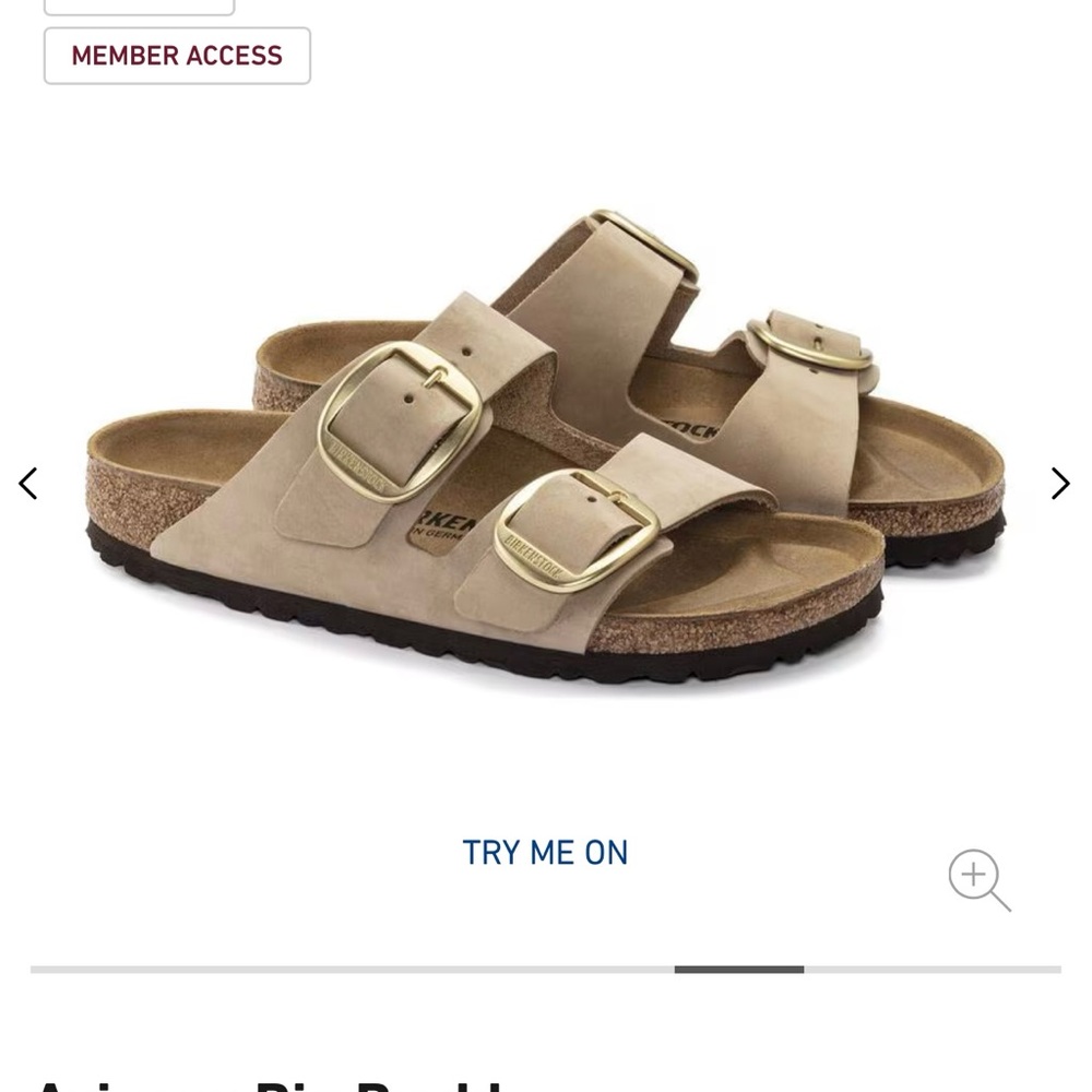 Birkenstock Arizona Big Gold Buckle Leather Sandals